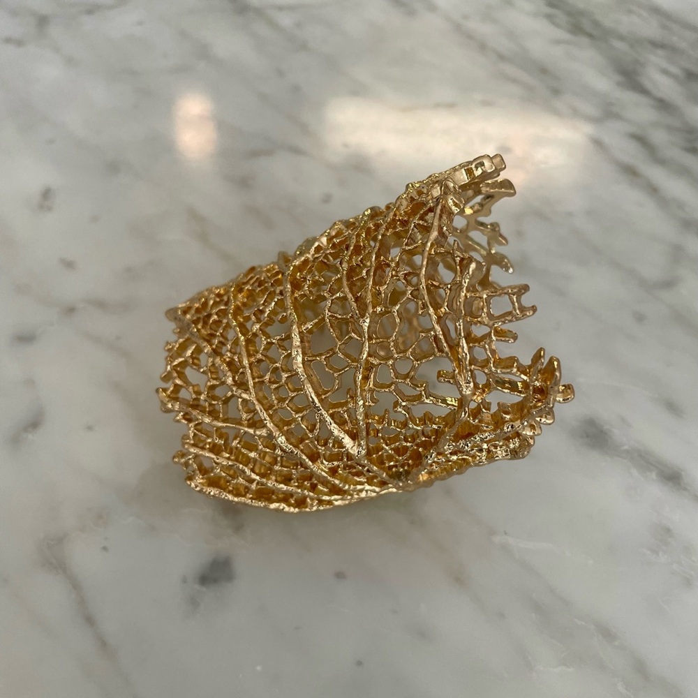 Zara Gold Coral Reef Cuff Bracelet - Picture 2 of 5